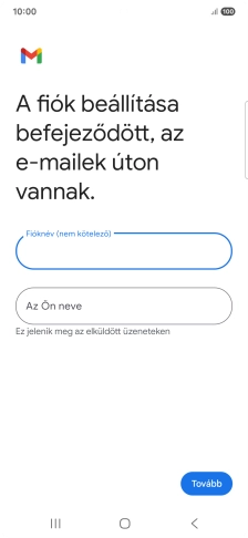 Kattints Az Ön neve mezőre, és írd be a kívánt küldőnevet.