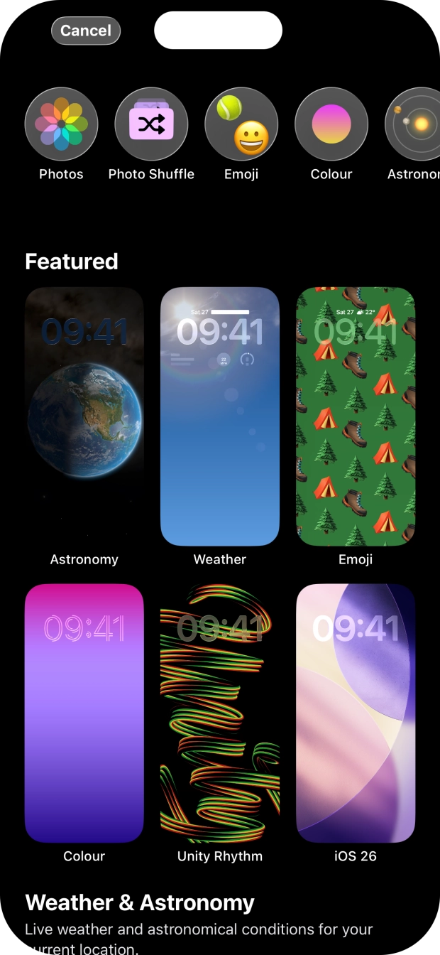 Press the required category and follow the instructions on the screen to select the required background image. Press the required category and follow the instructions on the screen to select the required background image.