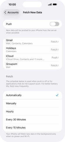 If you turn off the function, press the required setting. If you turn off the function, press the required setting.
