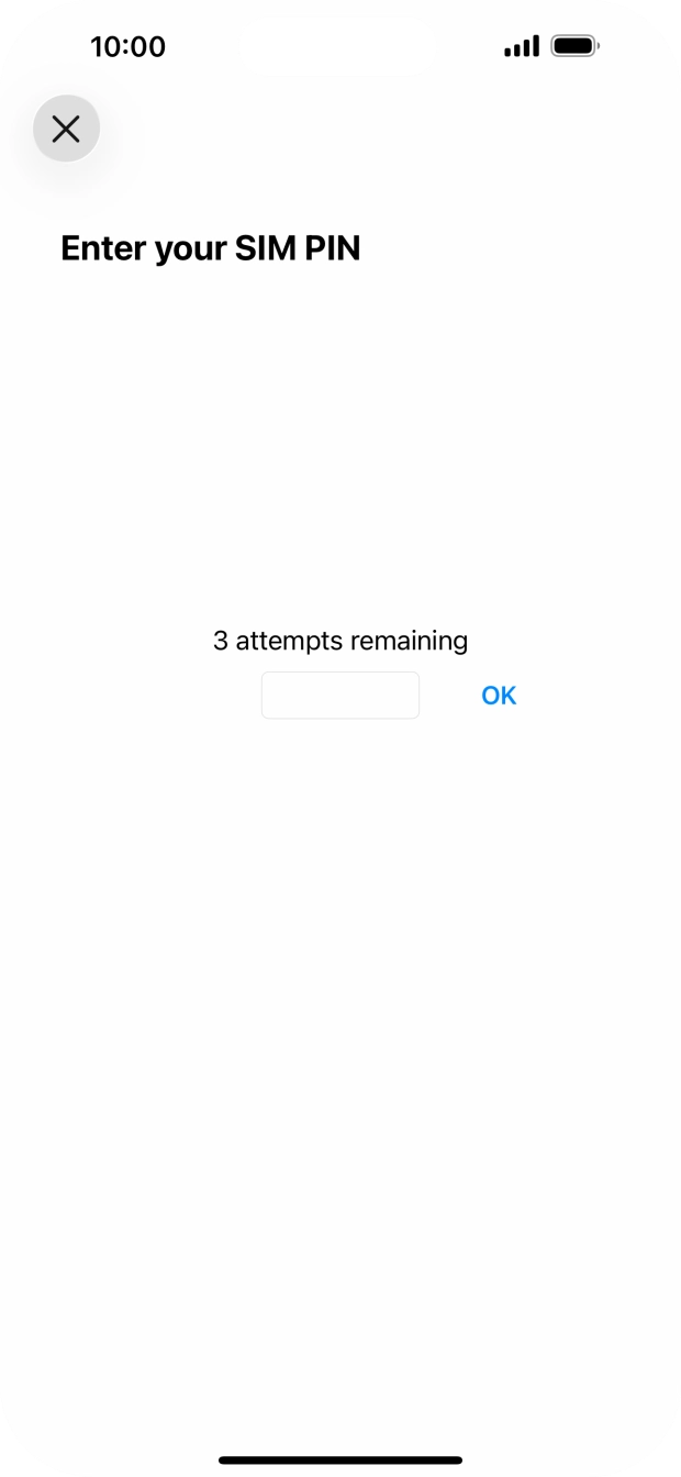 If your SIM is locked, key in your SIM PIN and press OK. The default SIM PIN is 0000.