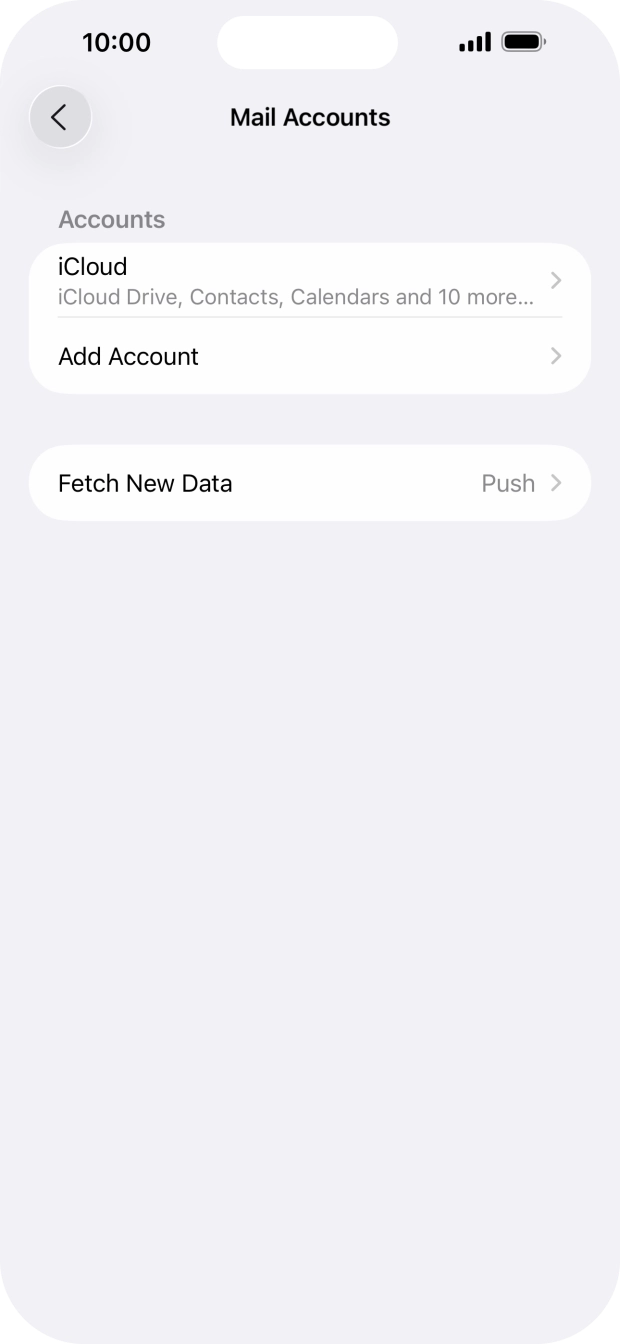 Press Add Account. Press Add Account.