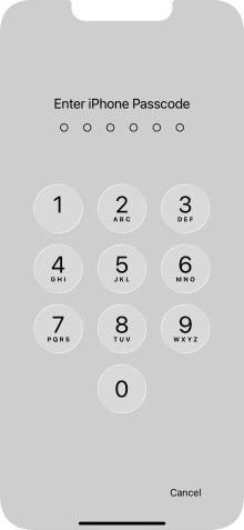 Use the lock code you created. The app is now locked.