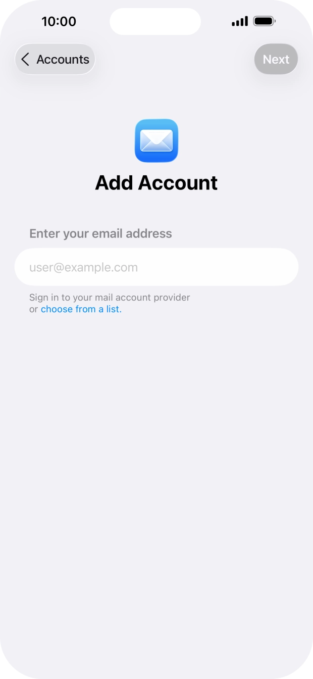 Press the field below 'Enter your email address' and key in your email address. Press the field below 'Enter your email address' and key in your email address.