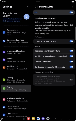 Press the indicators next to the required settings to turn the functions on or off. Press the indicators next to the required settings to turn the functions on or off.