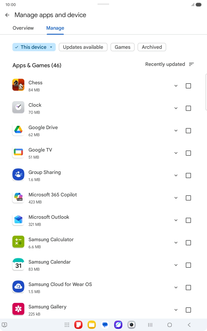 Press the required app.