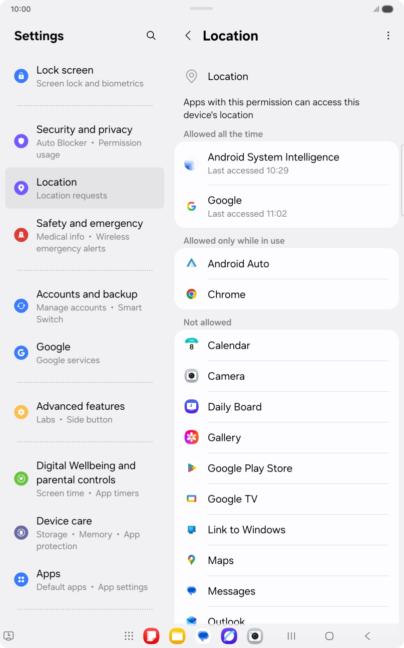 Press the required app.