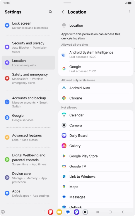 Press the required app.