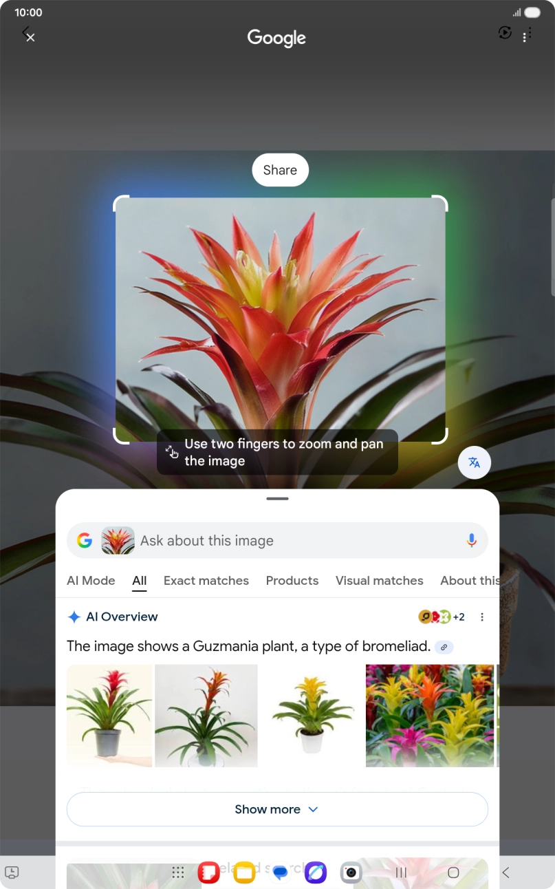 Follow the instructions on the screen to use the search results.