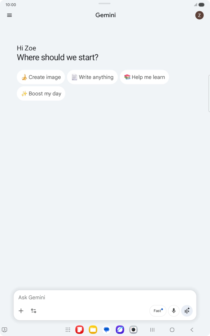 Press the profile icon.