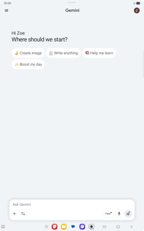 Press the profile icon.