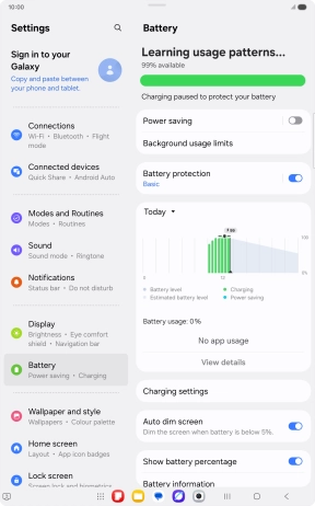 Press Power saving. Press Power saving.