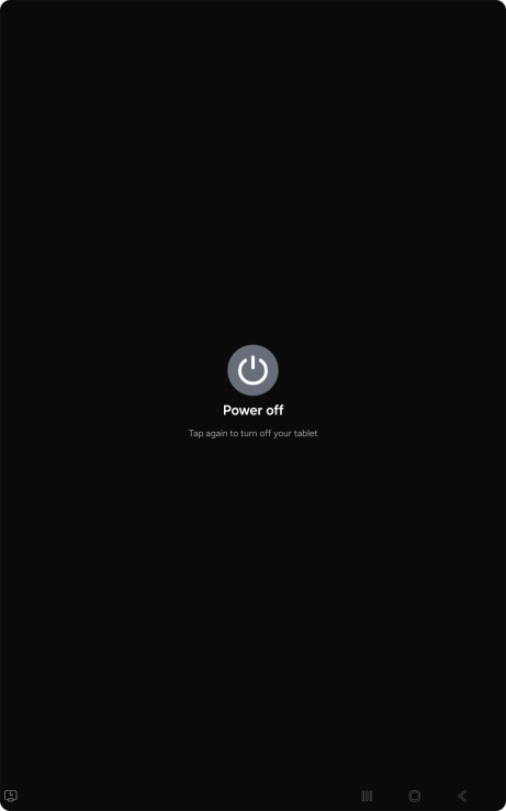 Press Power off. Press Power off.