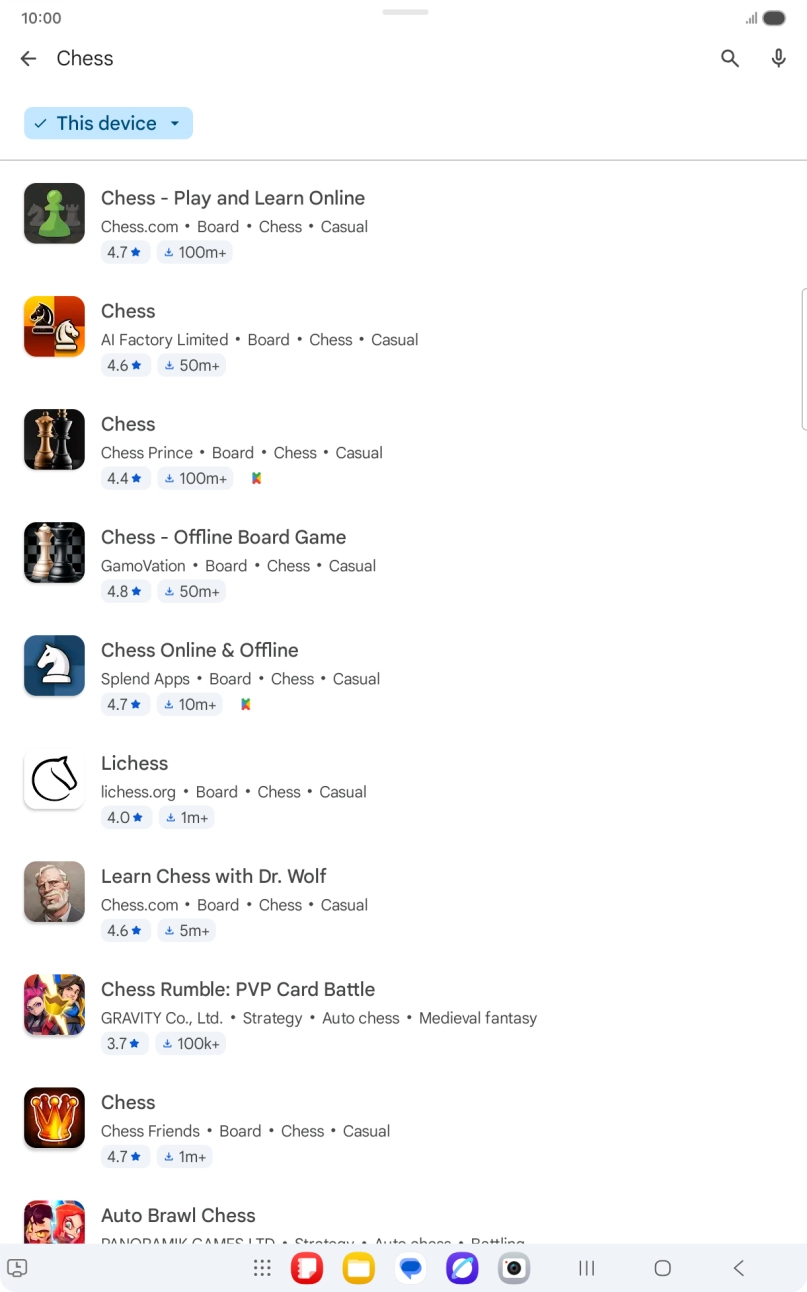 Press the required app.