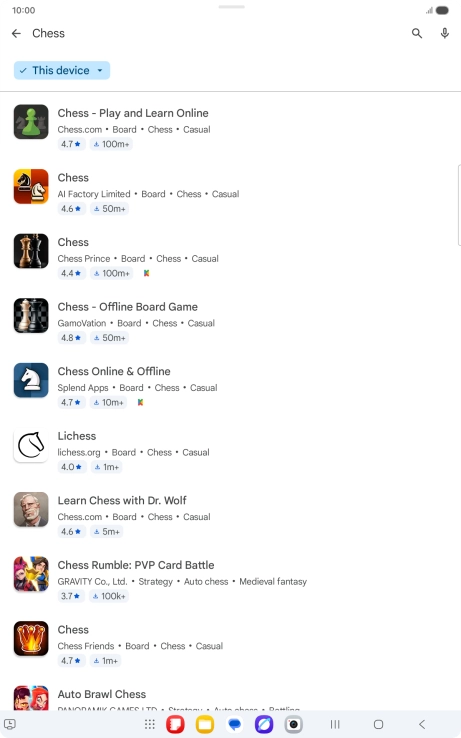 Press the required app. Press the required app.