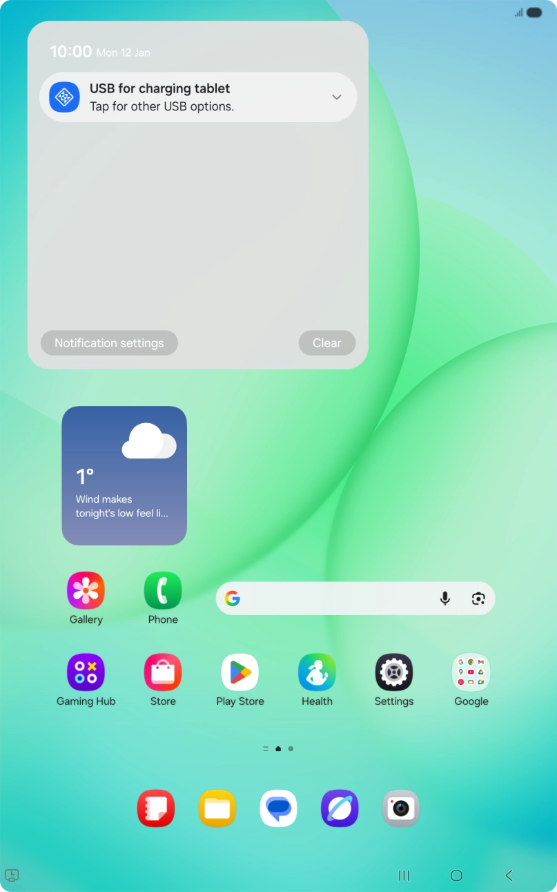 Press the drop down list.