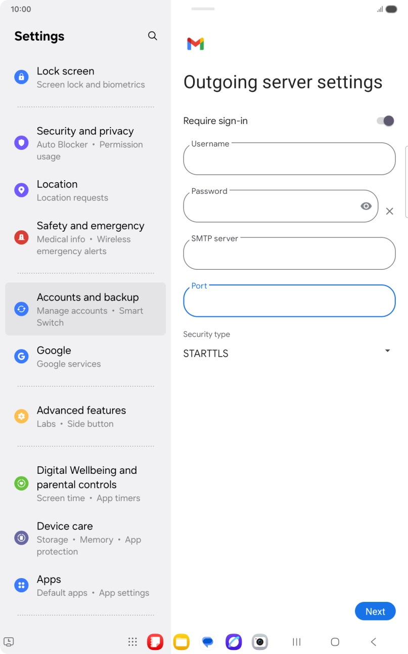 Press the drop down list below 