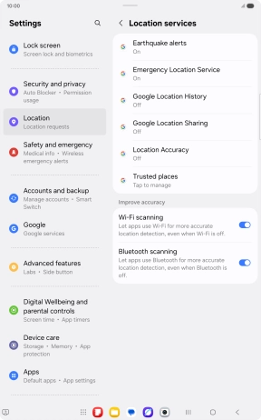 Press Location Accuracy.