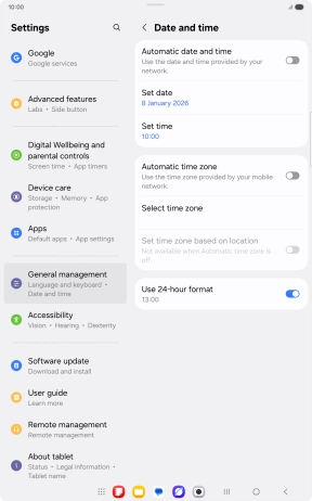 Press the indicator next to 