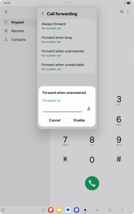 Key in +61101 and press Enable.