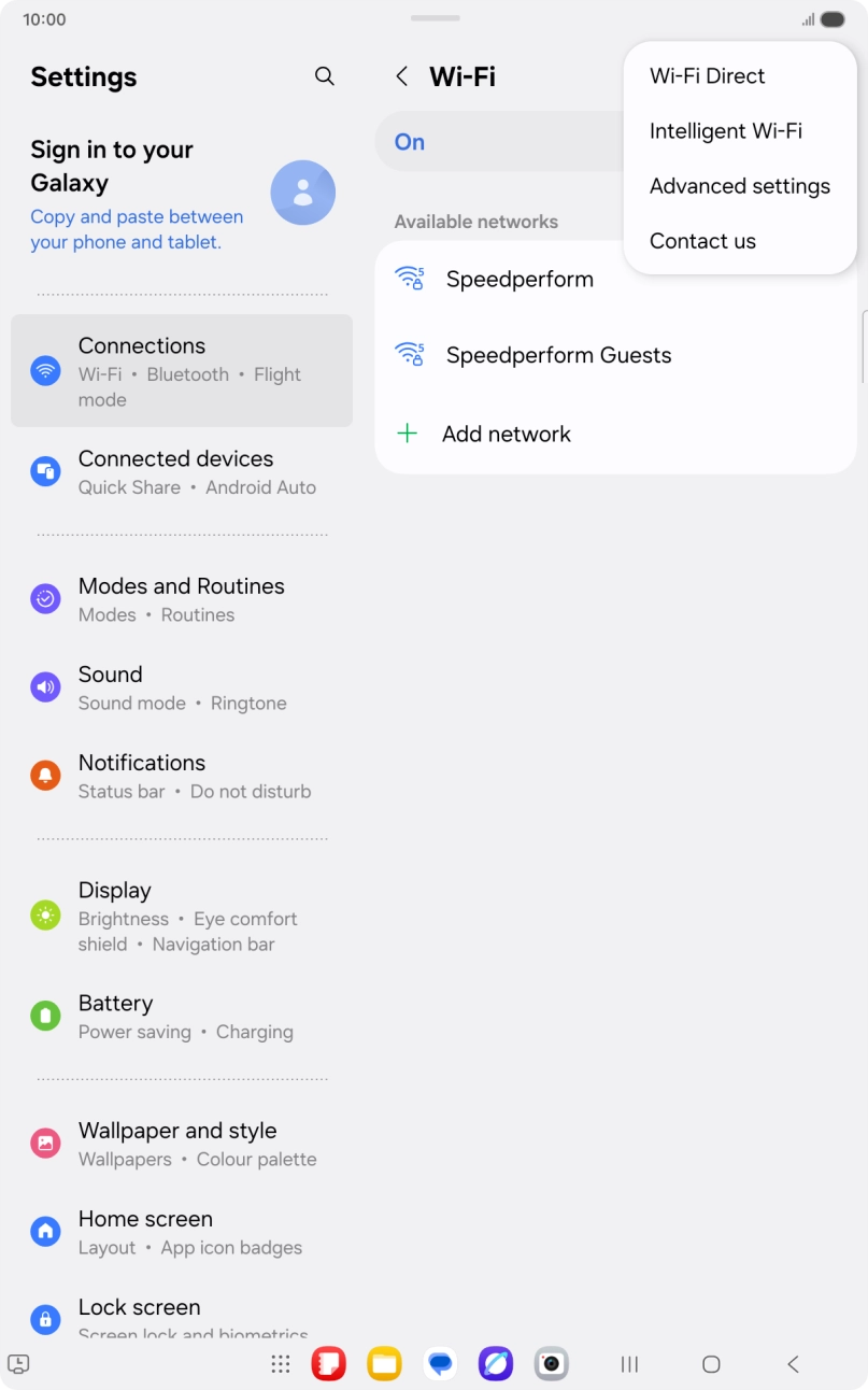 Press Intelligent Wi-Fi.