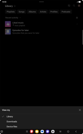 Press the required category and go to the required audio file.