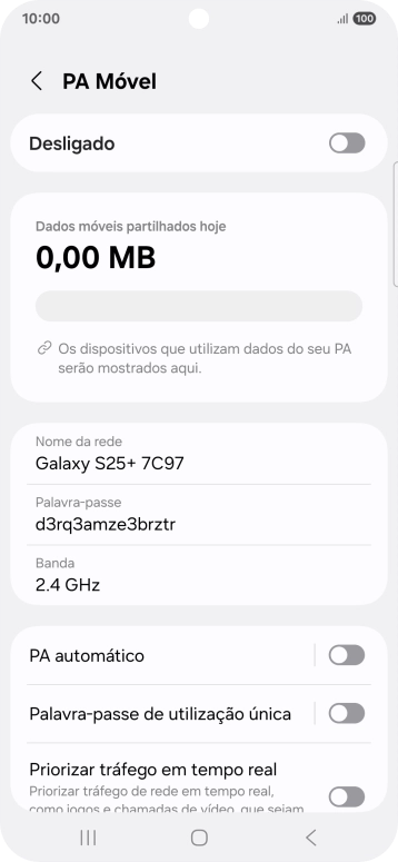 Prima Nome da rede.