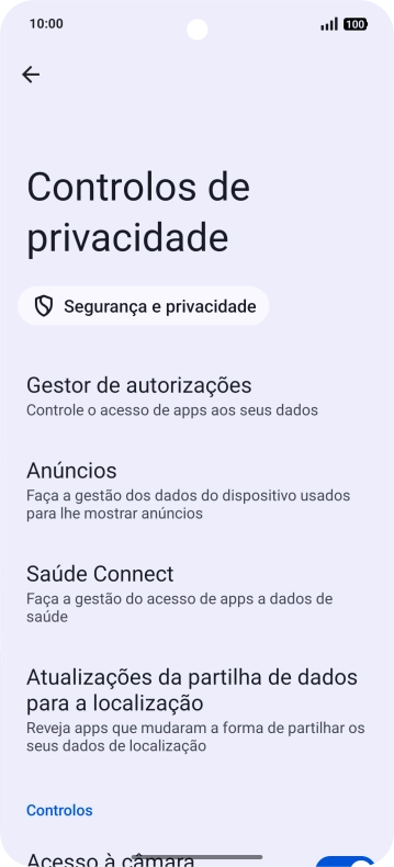 Prima Gestor de autorizações.