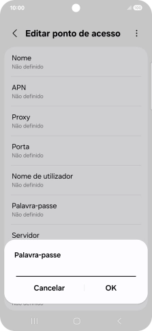 Introduza vodafone e prima OK.