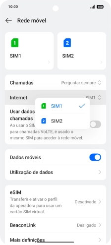Prima o plano pretendido.