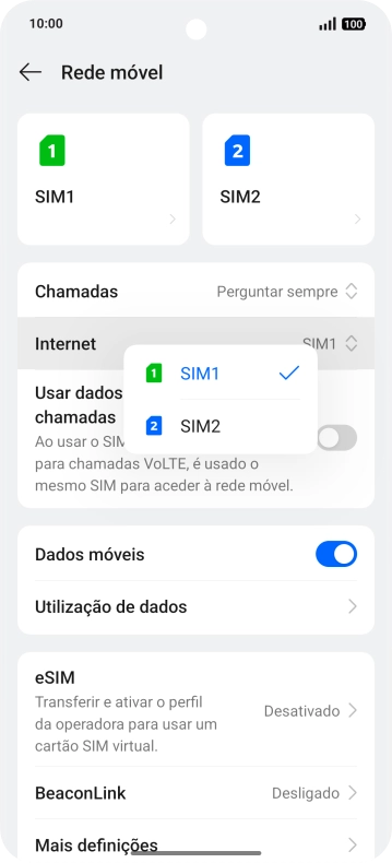 Prima o plano pretendido.