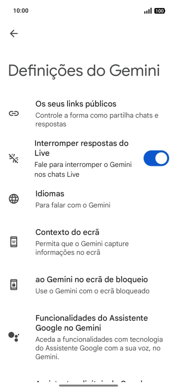 Siga as indicações no ecrã para escolher as definições pretendidas.