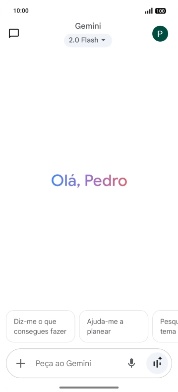 Prima o ícone de perfil.