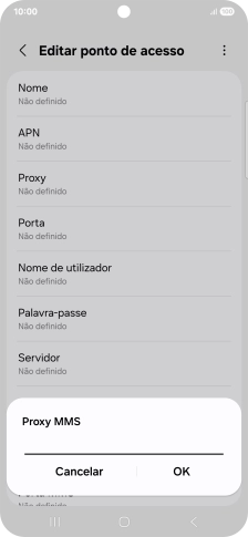 Introduza iproxy.vodafone.pt e prima OK.