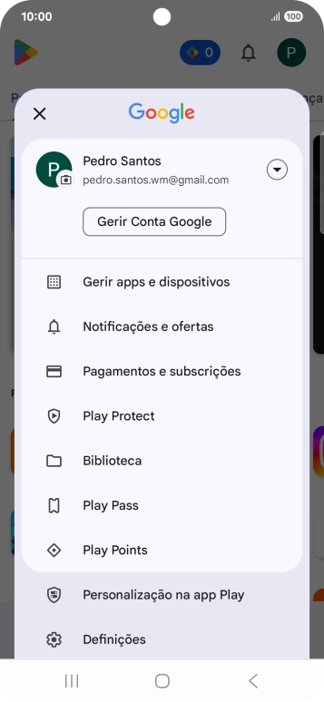 Prima Gerir apps e dispositivos.