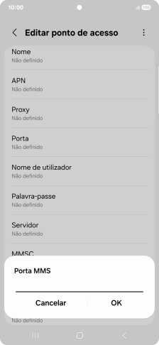 Introduza 80 e prima OK.