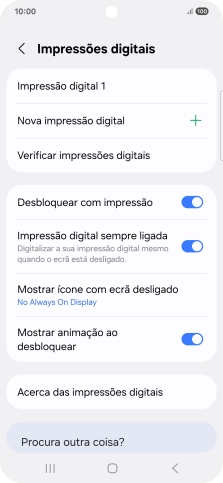 Prima os indicadores junto às definições pretendidas para as ativar ou desativar.