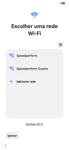 Prima a rede Wi-Fi pretendida.