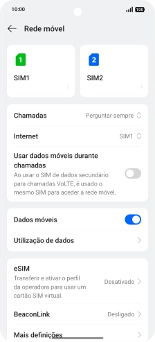Prima o plano pretendido.