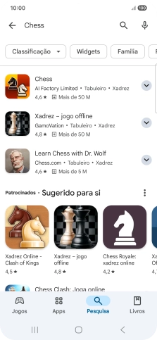 Prima a app pretendida.