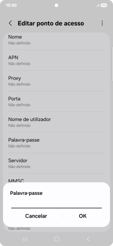 Introduza vodafone e prima OK.