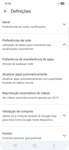 Prima Atualizar apps automaticamente.