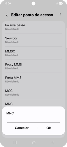 Introduza 01 e prima OK.