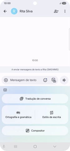 Para gerar um texto, prima em Compositor e siga as indicações no ecrã, para utilizar a função.