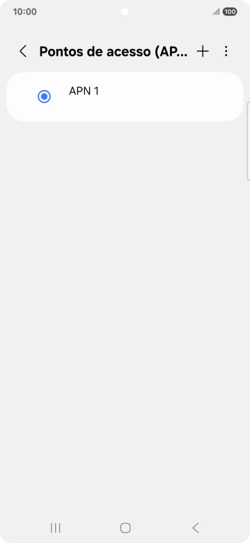 Prima o ícone para adicionar.