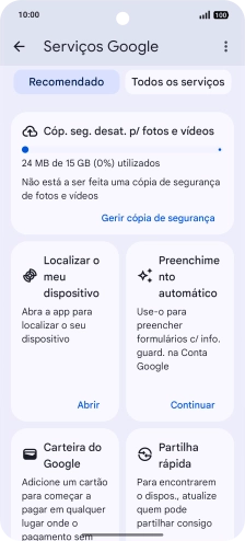 Prima Localizar o meu dispositivo.