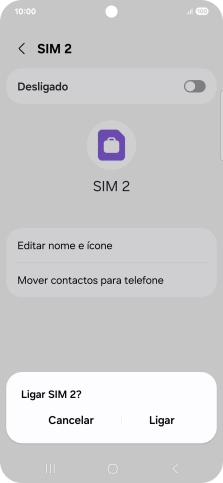 Se ativar a utilização do plano, deve premir Ligar.
