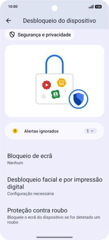 Prima Desbloqueio facial e por impressão digital.