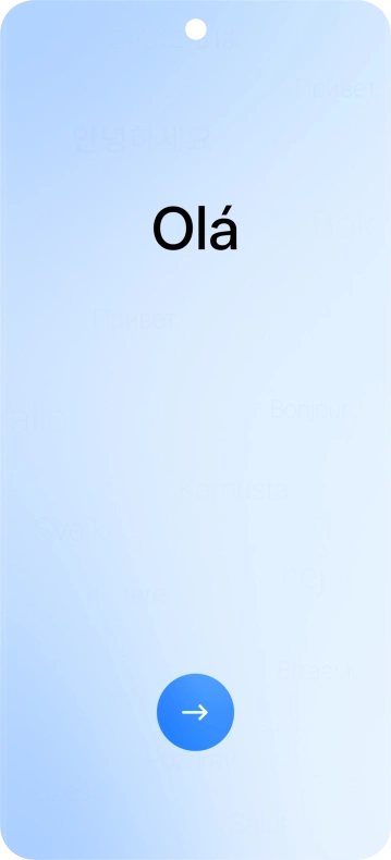 Prima a seta para a direita.