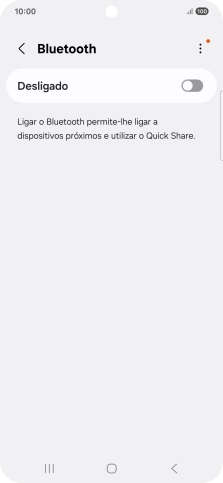 Prima o indicador para ativar a função.