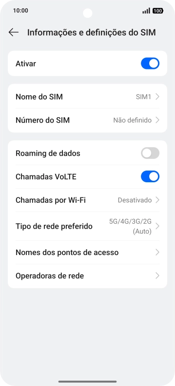 Prima Nomes dos pontos de acesso.